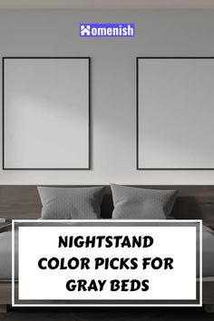 A gray bed provides a neutral yet bold statement in a bedroom, and pairing it with the right nightstand color is essential. This article will present a palette of nightstand colors that can work in harmony with your bed's hue. Nightstand Colors, Black Metal Bedside Table, Dark Brown Hardwood Floors, Red Nightstand, Low Bedside Table, Dark Gray Bedroom, Blue Nightstands, Gray Bed, Bedside Table Grey