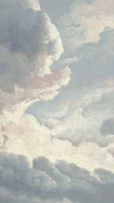 an oil painting of some clouds in the sky