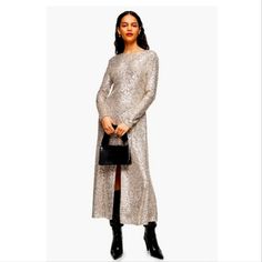 Idol Sequin Midi Dress Gold Nye Outfits, Sequin Midi Dress, Midi Wrap Dress, Halter Midi Dress, Statement Dress, Printed Shirt Dress, Red Midi Dress, Gold Sequins, Topshop Outfit