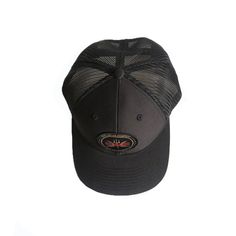 Keep the sun away with our classic all-black trucker hat! Black Curved Brim Fitted Hat For Summer, Black Fitted Hat With Curved Brim For Summer, Black Snapback Fitted Hat For Summer, Trucker Hat With Curved Brim And Breathable Fabric, Trucker Hat With Breathable Curved Brim, Trucker Hat With Curved Brim And Breathable Design, Black Curved Bill Hat For Summer, Flat Brim Hats With Mesh Back For Streetwear, Black Trucker Hat For Outdoor, One Size Fits Most