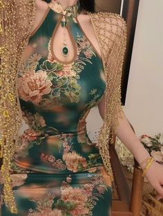 Beth and Brian Qipao-TZ New Chinese style (新中式) Clothing Styles Names, Dresses Names, Black Qipao, Chinese Prom Dress, Wear Shawl, Qipao Dress, Dress Design Sketches, Seductive Clothes, Cheongsam Dress