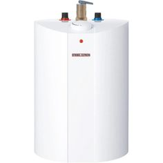 To heat an entire 30 gallons of water when you only need a few gallons makes no sense. Because not all water heaters are created equal, Stiebel Eltron has their 233219 SHC 2.5 Mini-Tank Electric Water Heater at the ready so you can store hot water right where it is used. This mini-tank water heater has a 2.5-gallon tank capacity - you no longer have to heat and store immensely large gallons of hot water and waste valuable energy when you only need a few to wash your hands! Provided with a convenient wall mounting bracket and made to have a flat back, you can save up precious space as you enjoy the pleasures of hot water right where it is needed, whether for your handwashing or kitchen activities. You can mount it fast and easy under your sink or wherever you desire, even with minimal exper Kitchen Activities, Iron Water, Kitchen Sinks Farmhouse, Makes No Sense, Corner Tub, Commercial Bathroom Sinks, Tub Shower Doors, Water Heaters, Pvc Fittings