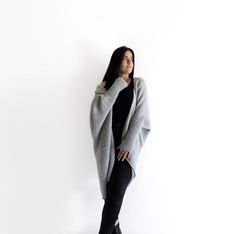 "Womens Sweater Cardigan, Loose Knit Cardigan, Plus Size Knitwear Measurements: XS (US 0-2; UK 4-6; EU 32-34) length - 100сm (39\") / 65сm (25.6\") bust - 82 cm ( 32.2\" ) hip - 88 cm ( 34.6\" ) S (US 4-6; UK 8-10; EU 34-36) length - 100сm (39\") / 65сm (25.6\") bust - 88 cm ( 34.6\" ) hip - 94 cm ( 37\" ) M (US 8-10; UK 12-14; EU 38-40) length - 100сm (39\") / 65сm (25.6\") bust - 94 cm ( 37\" ) hip - 100 cm ( 39\" ) L (US 12-14; UK 16-18; EU 42-44) length - 100сm (39\") / 65сm (25.6\") bust - Soft Wool Sweater, Reversible Clothing, Plus Size Knitwear, Pull Mohair, Long Sweater Coat, Loose Knit Cardigan, Cardigan Plus Size, Plus Size Pullover, Simple Sweaters