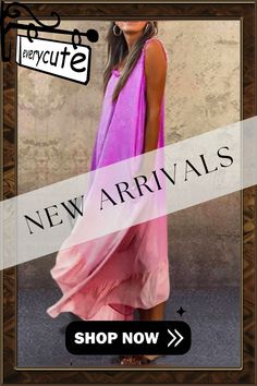 Women's A-line Dress Midi Dress Sleeveless Tie Dye Summer Hot Casual Purple Fuchsia Light Green Light Blue S M L Xl Xxl 3xl Summer Sleeveless Purple Sundress, Casual Pink A-line Maxi Dress, Purple Sleeveless Maxi Dress For Beach Season, Sleeveless Purple Maxi Dress For Beach Season, Pink Sleeveless Sundress For Summer, Pink Sleeveless Dress For Beach Season Vacation, Pink Sleeveless Dress For Beach Vacation, Flowy Pink Sleeveless Dress For Summer, Pink Flowy Sleeveless V-neck Dress