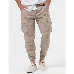 Season:Spring   Fall,Winter; Fabric:100% Cotton; Gender:Men's; Style:Fashion,Casual; Occasion:Outdoor,Going out,Daily; Fit Type:Regular Fit; Function:Comfort,Soft,Breathable; Waistline:Mid Waist; Pattern:Plain; Design:Pocket; Pants Type:Cargo Trousers,Cargo Pants; Front page:FF; Listing Date:11/16/2023; Hips:; Length:; Waist: Cheap Cargo Pants, Trouser Pocket, Jogging Bottoms, Mens Cargo, Pencil Pants, Cargo Pants Men, Casual Black, Type Of Pants, Cargo Trousers