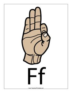 a hand with the letter f in front of it