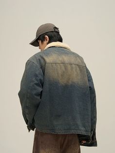 Denim jacket, fading throughout, sherpa fleece trim at spread collar, zip closure, zip and welt pockets, single-button barrel cuffs. Composition - Cotton Blend Sizing: US/EU Regular Fit Model: 178cm/58kg 5’10/128lbs wearing size L Urban Faded Outerwear For Fall, Urban Style Faded Washed Outerwear, Urban Style Washed Faded Outerwear, Urban Faded Washed Outerwear, Washed Blue Cotton Denim Jacket For Winter, Winter Acid Wash Distressed Outerwear, Faded Distressed Outerwear For Winter, Urban Dark Wash Denim Jacket For Winter, Winter Washed Denim Blue Jacket