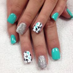 Western Style Nails, Arrow Nails, Country Acrylic Nails, Style Nails, Cute Gel Nails