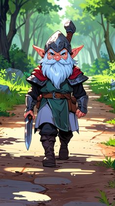 D&d Gnome Character, D&d Bard, Gnome Dnd Character Design, Gnome Character Design, Gnome Paladin, Gnome Barbarian, Halfling Character Art, Dnd Gnome, Dnd Halfling