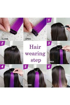 Individual Hair Extensions, 20 Inch Hair Extensions, Purple Hair Extensions, Hair Extensions Tutorial, Pink Purple Hair, Hair Colorful, Rave Hair, Seamless Hair Extensions, Mode Kawaii