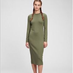 Brand New Gap Midi Dress. Color Is Cactus Green. Size Small- See Photos For Measurements Black Professional Dress, Summer Day Dresses, Midi Sundress, Boat Neck Dress, Cotton Sundress, Desert Cactus, Halter Midi Dress, Tee Shirt Dress, Maxi Slip Dress