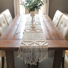 Nordic Decorative Hand Woven Table Carpet - Grand Goldman Boho Dining Room Decor, Macrame Runner, Boho Dining Room, Bohemian Table, Table Rose, Macrame Table, Boho Table Runner, Macrame Table Runner, Tafel Decor