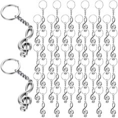 PRICES MAY VARY. Quantity to Use: you will receive 48 pieces of music note metal keychains in one package, enough quantity can meet your needs for daily use and replacement, you can share with your friends and classmates at the same time Sturdy and Smooth Material: the musical note keychain is mainly made of metal material, which is sturdy and solid, not easy to fade or break, with a smooth surface, offering you a nice wearing experience, reliable material can be applied for a long time One Dime Classroom Gifts For Students, Metal Keychains, Sign Christmas Tree, Note Key, Gift For Students, Musical Gift, Classroom Gifts, Christmas Classroom, Christmas Tree Decor