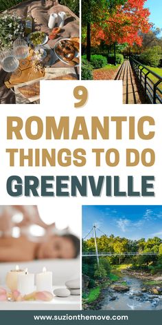 romantic things to do in greenville, tennessee with text overlay that reads 9 romantic things to do greenville