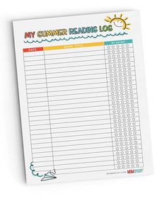 a printable summer reading log