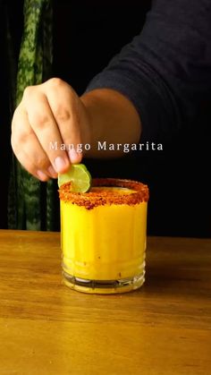 Savor the sweet taste of ripe mango blended perfectly with tangy margarita goodness. Created by @lamariacafebar Cocktails Tequila, Classic Margarita Recipe, Baileys Recipes, Ripe Mango, Cocktail Shots, Drink Garnishing