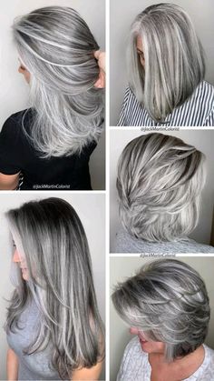 Grey Platinum Hair, Silver Hair Highlights, Gray Hair Pixie Cuts, Hair Transition, Gorgeous Gray Hair, Grey Hair Inspiration, Beautiful Gray Hair, Silver Highlights