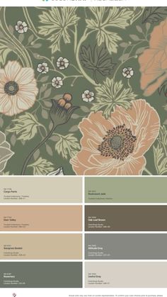 the color scheme for an interior wallpaper