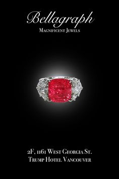 6.6 carats red spinel ring by Bellagraph Red Spinel Ring, Spinel Ring, Color Stone, Art Jewelry, Stone Color, Vancouver, Ruby