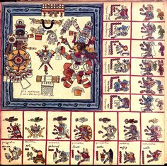 --Page 16-- Codex Borbonicus (Loubat 1899) Mayan Glyphs, Colombian Art, Mexican Culture Art, Stippling Art, Aztec Culture, Ancient Mayan, Aztec Art, Native American Culture, Technical Drawing