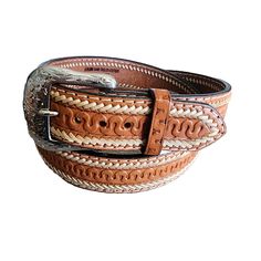 Western Tooled Serpent Weave Saddle Tan Leather Belt Whip Stitch Material: Saddle Tan Tooled Leather Suitable For Both Men And Women Style: Country Western Rodeo Design: Serpentine, Whip Stitch Size: 40 Belt Width: 1 1/2" Color: Saddle Tan Manufacturer Part Number Xibn-1 Craftsmanship: Intricate Tooling For A Classic Western Look Durability: Made With High-Quality Leather For Long-Lasting Wear Versatility: Ideal For Rodeo Events, Casual Wear, Or Adding A Touch Of Western Flair To Any Outfit. Rodeo Design, Rodeo Events, Tooled Leather Belts, Diy Leather Projects, Tan Leather Belt, Whip Stitch, Western Rodeo, Western Look, Leather Projects