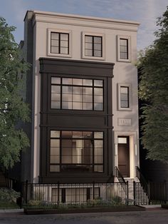 an artist's rendering of a two story apartment building