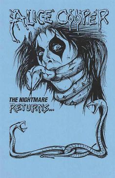 an image of a poster for alice cooper's the nightmares return