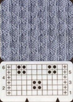 an image of a knitted pattern with numbers on the front and back side, in grey tones