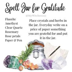 Gratitude Spell Jar, Gratitude Spell, Witchy Incense, Bottle Spells, Spell Bags, Diy Candles Video, Voodoo Witch, Money Spells Magic