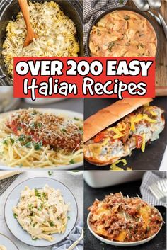 over 200 easy italian recipes that you can make in less than 30 minutes or less