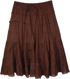 This short skirt is made from soft, breathable cotton, offering a comfortable and relaxed fit.  Designed with an elastic waistband and drawstring for adjustable sizing, it is one size fits most. #tlb #JuniorPetite #TieredSkirt #vacationclothing #beachwrap #Solid #earthyskirt Short Summer Skirts, Hippie Look, Buy Skirts, Trendy Skirts, Petite Shorts, Brown Shorts, Vacation Beach, Tunic Shirt, Bridesmaids Dresses