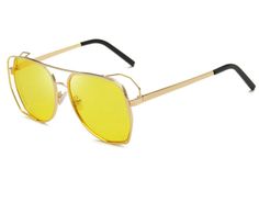 These yellow square sunglasses are everything you need right now. These yellow unisex sunglasses have a gold metal frame and yellow lens. Enjoy these sunglasses and show us how you'll rock them by using the hashtag #ShopDaniJoh. Sunglasses Features: Yellow Lens Unisex Design UV Protection Polycarbonate Lens One Size Measurements: 118mm x 53mm x 142mm Spring Gold Aviator Sunglasses With Gradient Lenses, Casual Gold Sunglasses With Gradient Lenses, Gold Anti-reflective Sunglasses For The Beach, Gold Anti-reflective Sunglasses For Beach, Gold Anti-reflective Sunglasses For Parties, Yellow Square Frame Sunglasses With Gradient Lenses, Gold Modern Aviator Sunglasses For Beach, Modern Gold Aviator Sunglasses For Beach, Yellow Aviator Sunglasses With Gradient Lenses For Summer