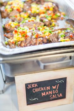 the food is prepared and ready to be served in the buffet style dish on the table