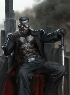 Blade Blade Comic Art, Blade Marvel Art, Blade Marvel Comics, Blade Comic, Marvel Blade, Ninja Assassin, Lee Bermejo, Blade Marvel, Dark Universe