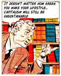 an old comic book page with a man pointing at books on the shelf in front of him