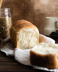 a loaf of bread sitting on top of a table