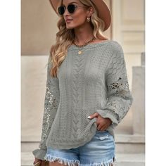 Stylish Crochet Knit Sweater With Lace Sleeves And Open Back Design. Perfect For Boho-Chic Looks, Casual Outings, Or Beach Cover-Ups. Features Intricate Patterns And A Criss-Cross Back Detail. Lose Fit. 55% Acrylic 45% Cotton Keywords: Crochet, Knit, Sweater, Lace, Open Back, Boho, Casual, Beach Cover-Up, Criss-Cross, Bohemian, Summer, Spring, Lightweight G013 Feel Free To Make A Reasonable Offer! The Items May Arrive Folded, So They Might Have A Few Wrinkles. Also, The Actual Fabric Color Might Crochet Criss Cross Sweater Free Pattern, Crochet Knit Sweater, Sweater Lace, Chic Crochet, Sweater With Lace, Stylish Crochet, Bohemian Summer, Lace Sweater, Boho Casual