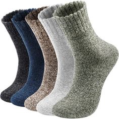 Specifications: ELASTIC SIZE FITS MOST - Our women's winter socks come in one size that will fit most women's or men's US standard shoe sizes 6 - 10. These women's thick socks have a good length and the elasticity is perfect for your feet. WOOL SOCKS MATERIAL - Our wool socks are made of high quality material, 35% wool + 16% spandex + 49% polyester. These crew socks are soft, comfortable, breathable and durable. Meanwhile, these boot socks are both hand washable and machine washable. CHIC VINTAG Thick Comfortable Winter Socks, Warm Comfortable Socks For Fall, Comfortable Socks For Cold Winter Weather, Comfortable Thick Knitted Socks, Warm Comfortable Fall Socks, Gray Winter Outdoor Socks, Gray Outdoor Winter Socks, Warm Comfortable Socks For Cold Weather, Comfy Warm Socks For Winter