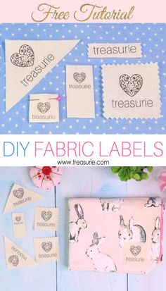 the instructions to make fabric labels for sewing