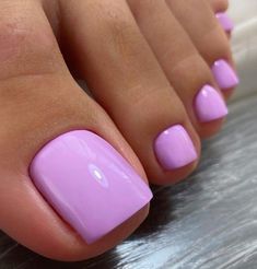 Light Pink Pedicure Toenails, Purple Toe Nails, Fall Toe Nails, Popular Nail Colors, Pedicure Ideas, Pedicure Colors, Gel Toe Nails, Toe Nail Color, Pretty Toe Nails