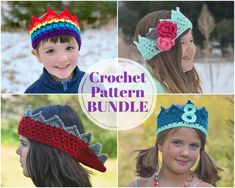 crochet patterns for children's hats and headbands