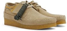 Suede oxfords in taupe. Embroidered detailing at collar. · Logo tag at lace-up closure · Suede lining in brown · FSC®-certified crepe rubber sole Supplier color: Maple Classic Brown Lace-up Moccasins, Beige Lace-up Shoes With Textured Sole, Classic Beige Desert Boots With Stitched Sole, Brown Casual Moccasins With Brogue Detailing, Casual Beige Plain Toe Oxfords, Casual Beige Oxfords With Rubber Sole, Classic Beige Lace-up Oxfords, Beige Lace-up Desert Boots With Suede Lining, Brown Suede Lined Lace-up Shoes