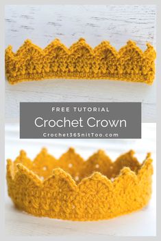 the crochet crown is shown with text overlay