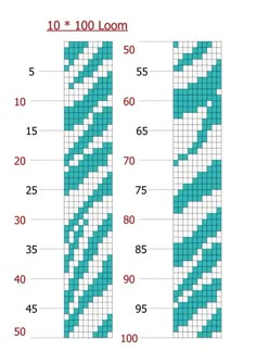 the cross stitch pattern is shown in blue and white, with numbers on each side