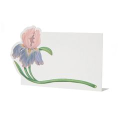 Iris Place Card – Hester & Cook Flower Place Cards, Flower Place, Buffet Labels, Flower Places, Holiday Box, Baby Shower Brunch, Vintage Silverplate, Vase Candle Holder, Table Cards