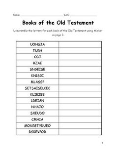 the book of the old testament is shown in black and white, with text on it