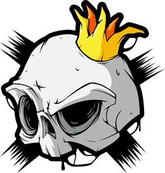 a skull with a crown on it's head