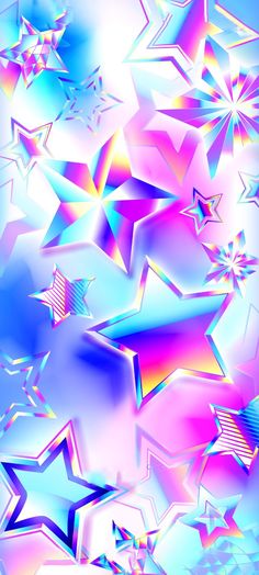 an abstract background with many different colored stars