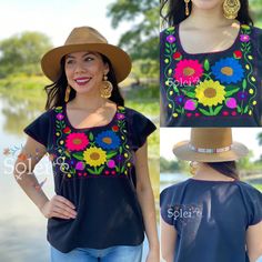 This Beautiful Mexican Blouse is full of colorful florals that are hand embroidered by Mexican Artisans in Chiapas. This blouse is beautiful and one of a kind! This blouse comes in one size which fits sizes Small and Medium. Multicolor Embroidered Festival Top, Casual Multicolor Blouse With Intricate Embroidery, Casual Multicolor Embroidered Blouse, Fitted Multicolor Tops With Floral Embroidery, Fitted Multicolor Floral Embroidered Top, Fitted Multicolor Top With Floral Embroidery, Multicolor Floral Embroidery Blouse For Fiesta, Traditional Multicolor Embroidered Floral Top, Multicolor Tops With Embroidered Border For Festivals