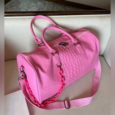 Duffle Bag Gym Tote Carry On New Tote Pink Carry On Suitcase Shoulder Bag 20 By 12 Inches Gym Tote, Luggage Bags Travel, Carry On Suitcase, Travel Duffle, Duffel Bag Travel, Overnight Bag, Duffel Bag, Weekender Bag, Pink Bag